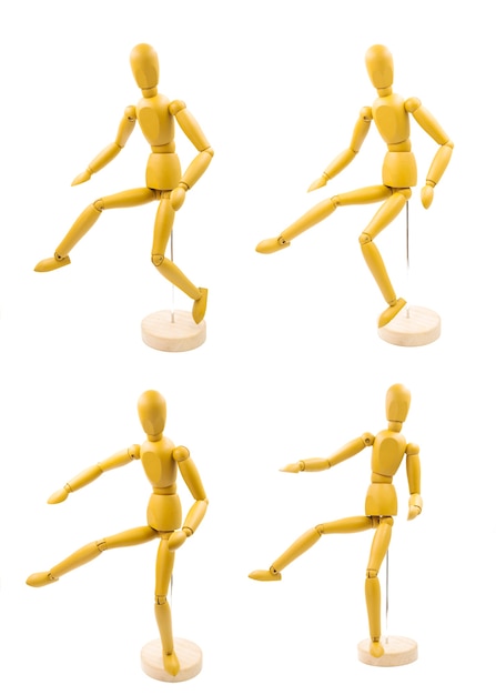 Classic dummy with different postures