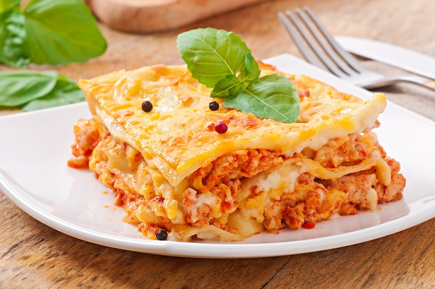 Classic Lasagna with bolognese sauce