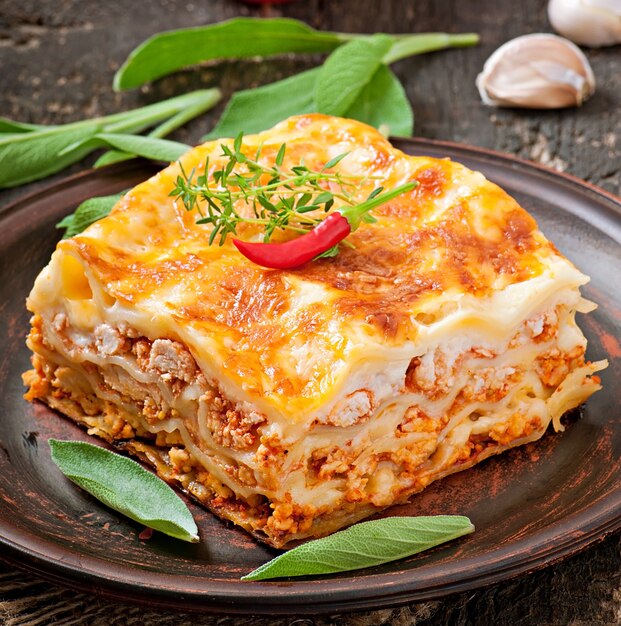 Classic Lasagna with bolognese sauce