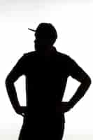 Free photo classic portrait silhouette of man