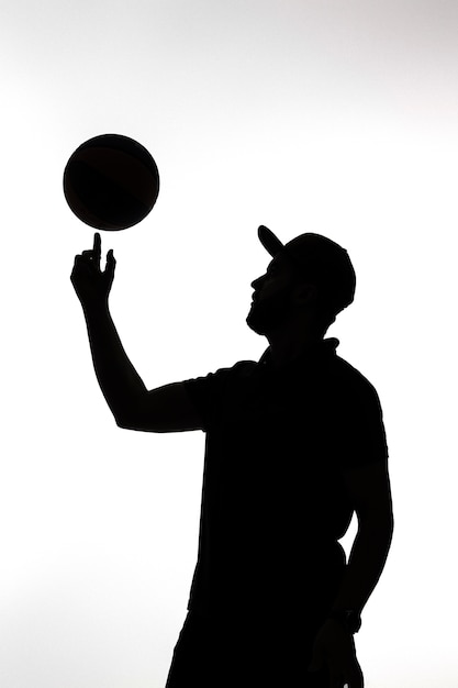 Free photo classic portrait silhouette of man