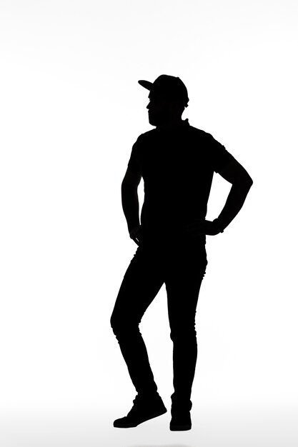 Classic portrait silhouette of man