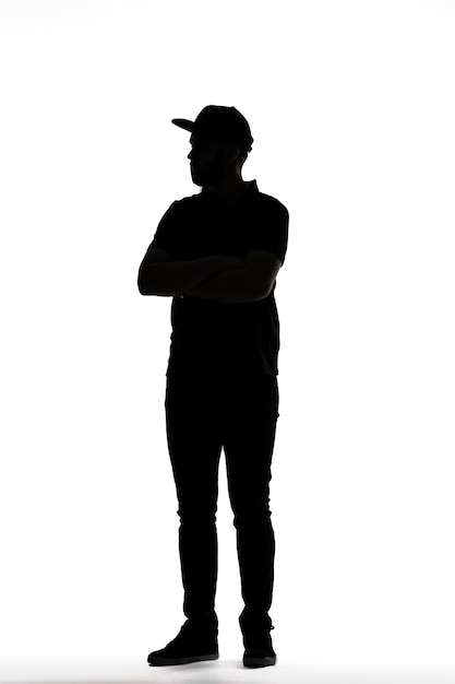 Classic portrait silhouette of man