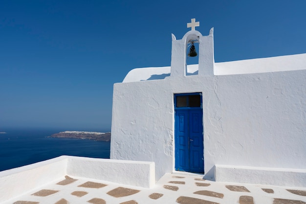 Classical church at Imerovigli, Santorini, Greece