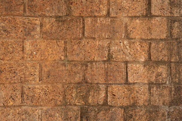 Clay brick wall