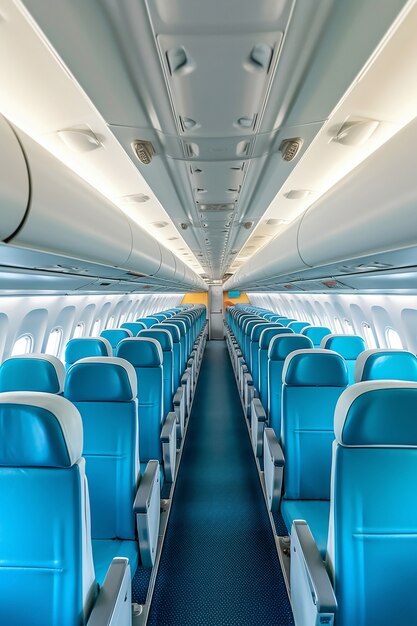 Clean airplane interior