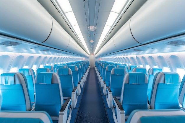 Clean airplane interior