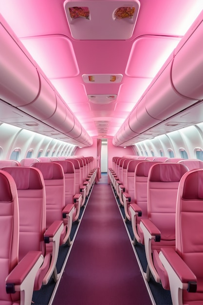 Clean airplane interior