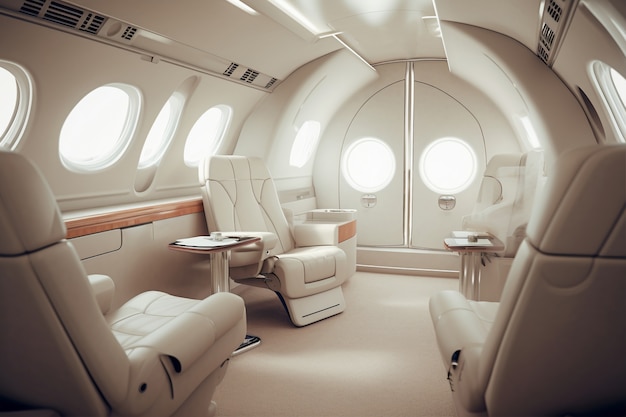 Free Photo clean airplane interior