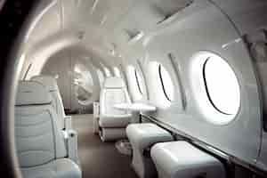 Free photo clean airplane interior