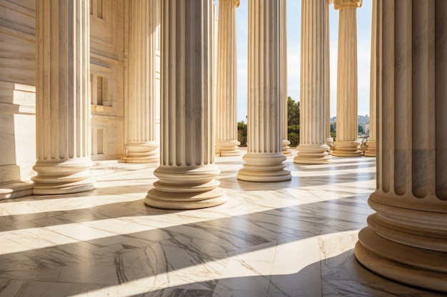 Free Photo clean ancient greek temple