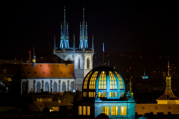 Clean city streets of prague