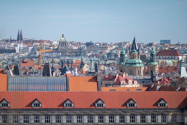 Clean city streets of prague