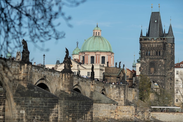 Clean city streets of prague