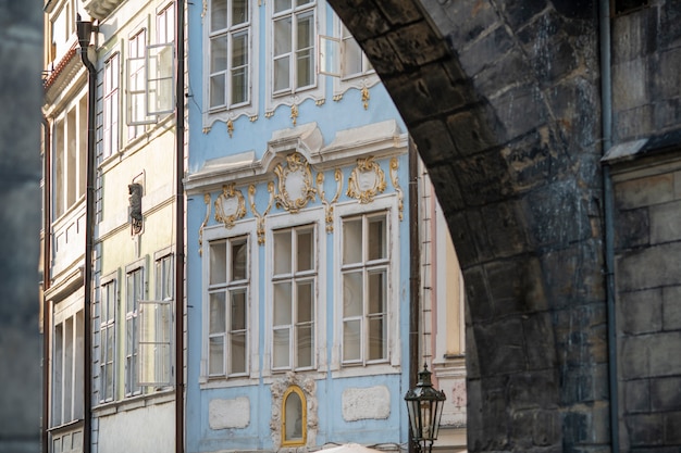 Clean city streets of prague