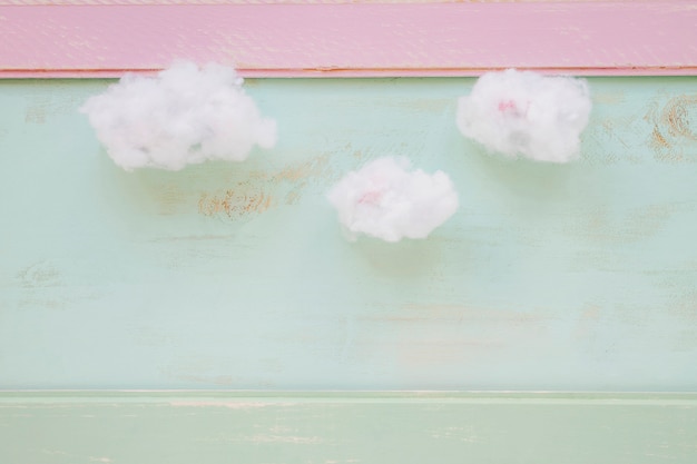 Clean cloud over the grunge wall