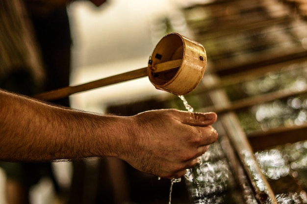 Cleaning hands ritual