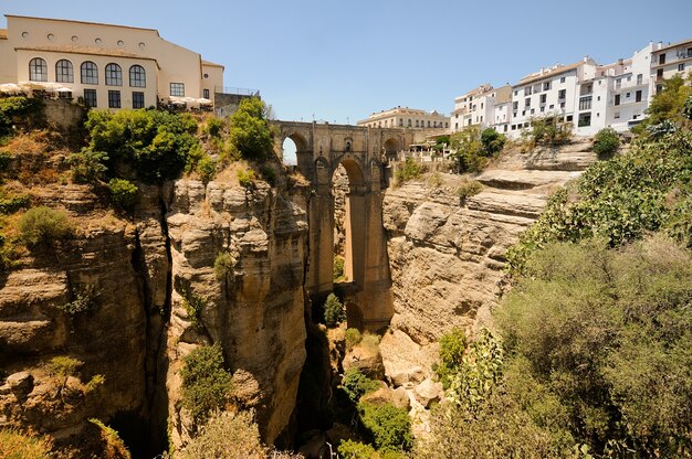 Cliffs near el puente nuevo in ronda