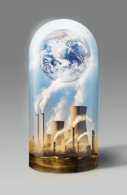 Climate change with industrial pollution