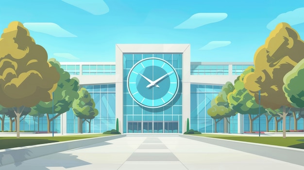 Free photo clock cartoon illustration