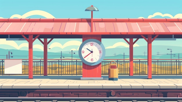 Free photo clock cartoon illustration