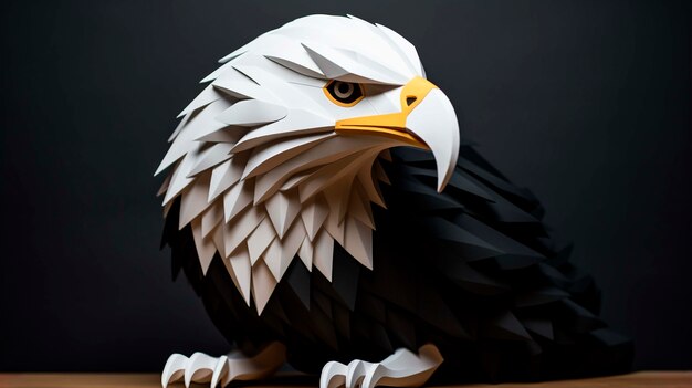 Close up on 3d rendering of eagle