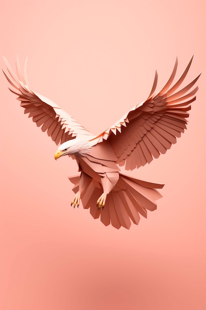 Close up on 3d rendering of eagle