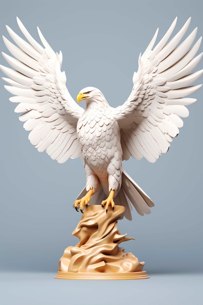 Free Photo close up on 3d rendering of eagle