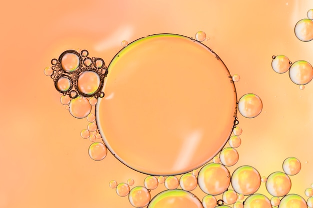 Free photo close up abstract with big round bubble