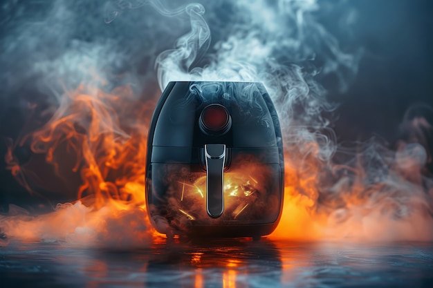 Free Photo close up on air fryer