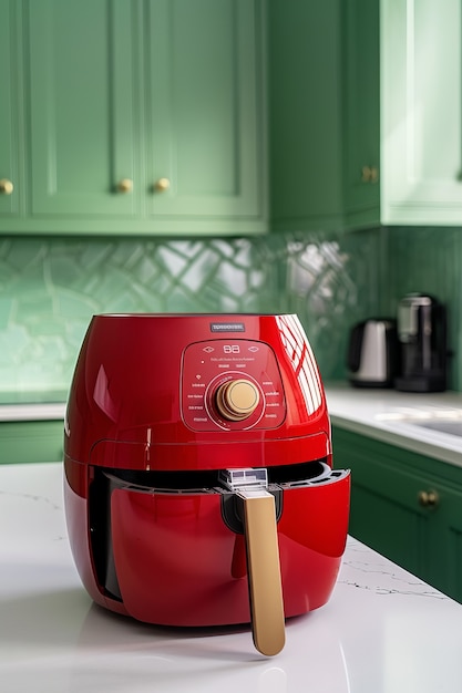 Close up on air fryer