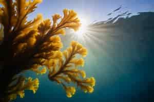 Free photo close up on algae in nature