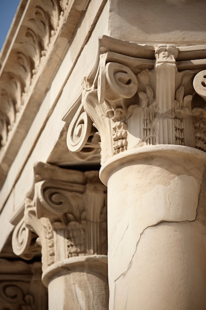 Close up on ancient greece  temple