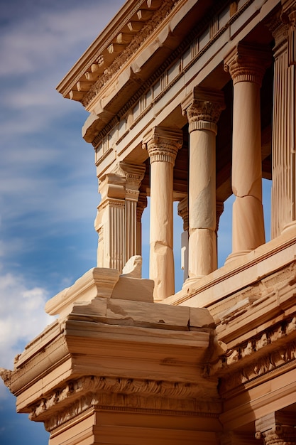 Free Photo close up on ancient greece  temple