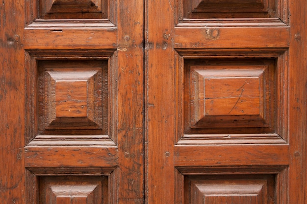 Close-up of antique wooden door