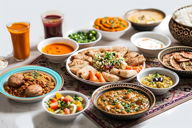 Free photo close up on appetizing ramadan meal