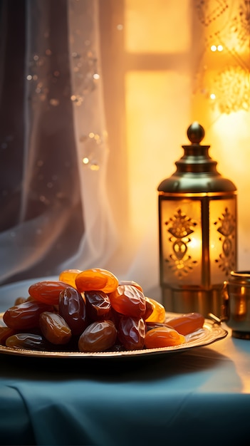 Close up on appetizing ramadan meal