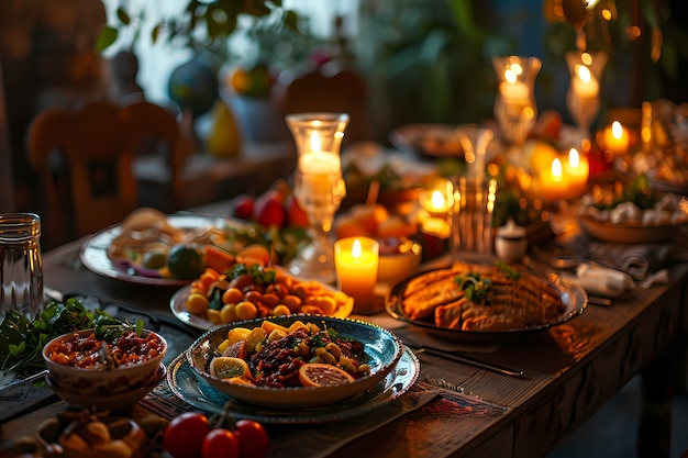 Close up on appetizing ramadan meal