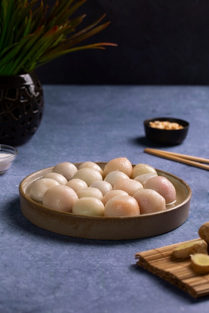 Free Photo close up on appetizing tangyuan bowl