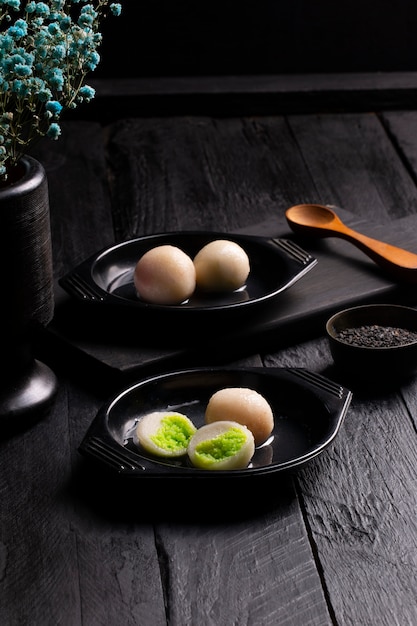 Free Photo close up on appetizing tangyuan bowl