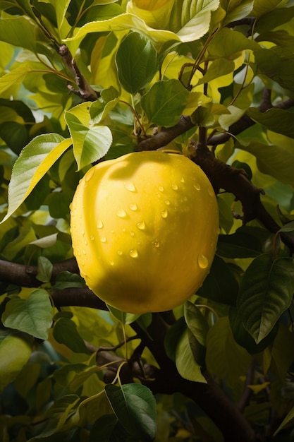 Free Photo close up on apple on branch