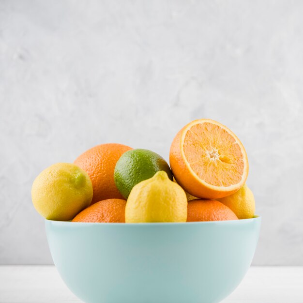 Close-up arrangement of organic fruits