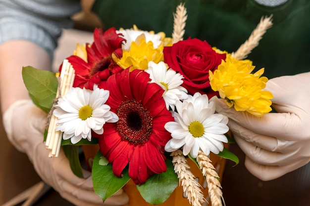 Close-up assortment of elegant flowers