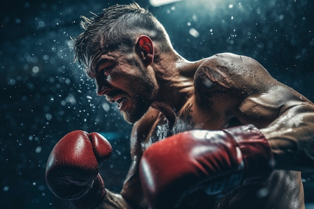 Free Photo close up on athlete playing box