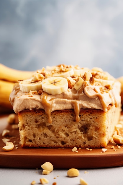 Free Photo close up on banana bread