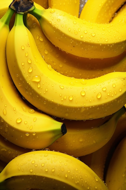 Close up on banana texture