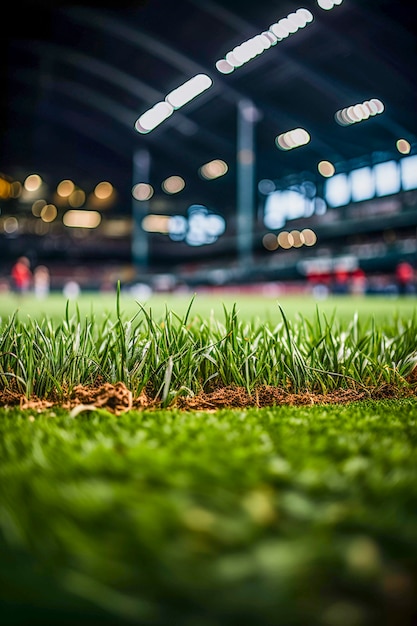 Close up on baseball field