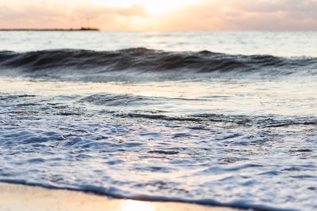 Close-up beach waves outdoors