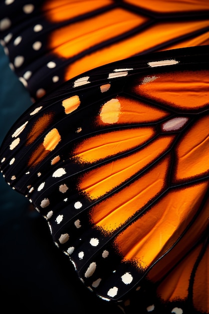 Close up beautiful butterfly wing