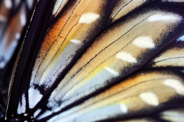 Free photo close up beautiful butterfly wing